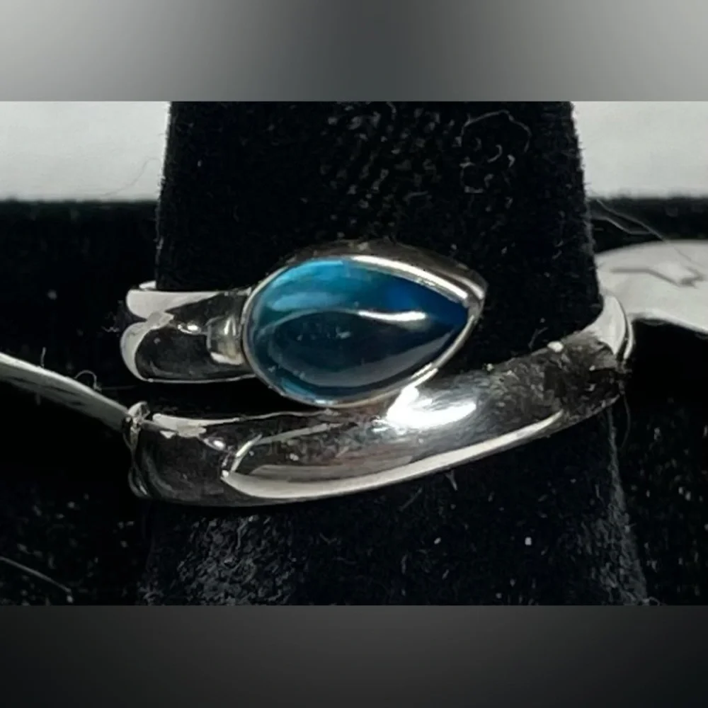 Blue topaz ring